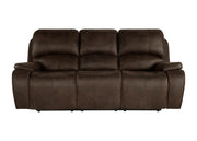 Brookings Sofa W/Dual Recliner-Brown