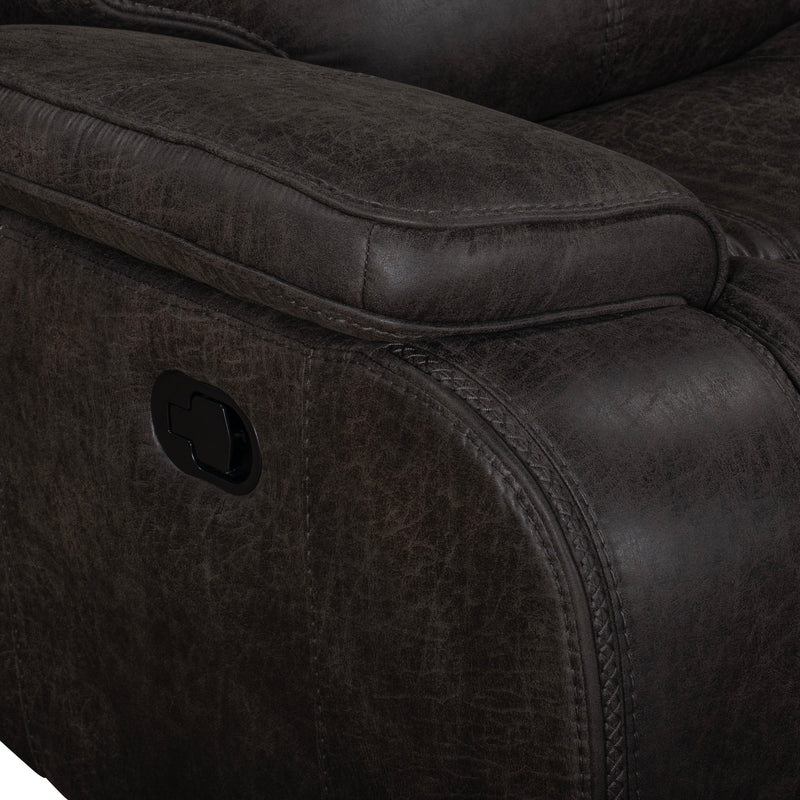 Brookings Sofa W/Dual Recliner-Charcoal