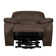 Brookings Power Lift Recliner W/ Heat & Massage-Brown