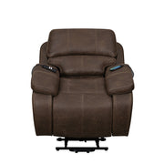 Brookings Power Lift Recliner W/ Heat & Massage-Brown