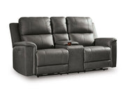 Bleckley Power Reclining Loveseat with Console - Sims Furniture