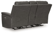 Bleckley Power Reclining Loveseat with Console - Sims Furniture