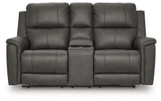 Bleckley Power Reclining Loveseat with Console - Sims Furniture