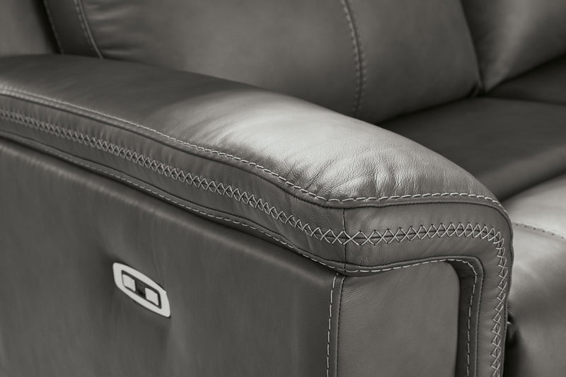 Bleckley Power Reclining Loveseat with Console - Sims Furniture