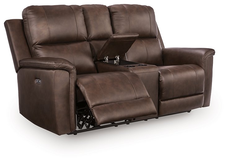Bleckley Power Reclining Loveseat with Console - Sims Furniture