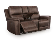 Bleckley Power Reclining Loveseat with Console - Sims Furniture