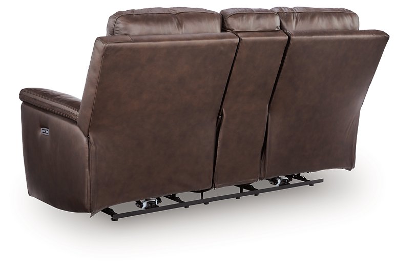 Bleckley Power Reclining Loveseat with Console - Sims Furniture