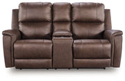 Bleckley Power Reclining Loveseat with Console - Sims Furniture