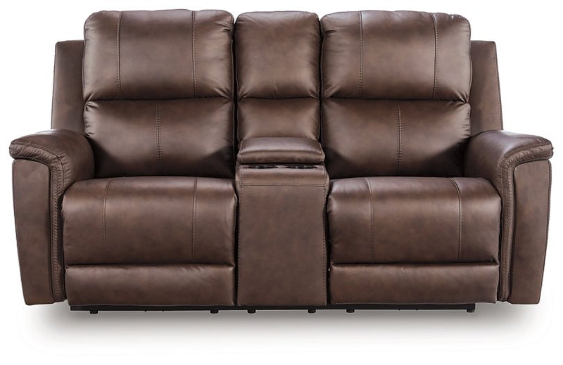 Bleckley Power Reclining Loveseat with Console - Sims Furniture