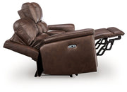 Bleckley Power Reclining Loveseat with Console - Sims Furniture