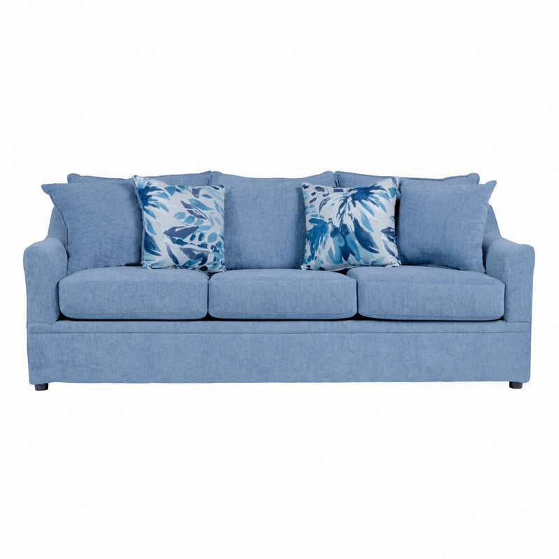Sylvie Sofa W/4 Accent Pillows-Slate Blue