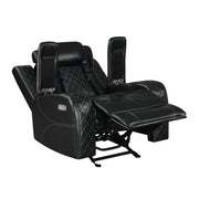 Orion Ii Glider Recliner W/ Pwr Fr & Hr-Black