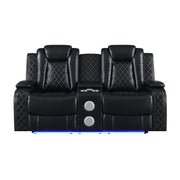 Orion Ii Console Loveseat W/ Pwr Fr & Hr-Black