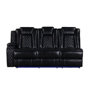 Orion Ii Laf Sofa W/Dual Recliner-Black