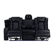 Orion Ii Laf Sofa W/Dual Recliner-Black