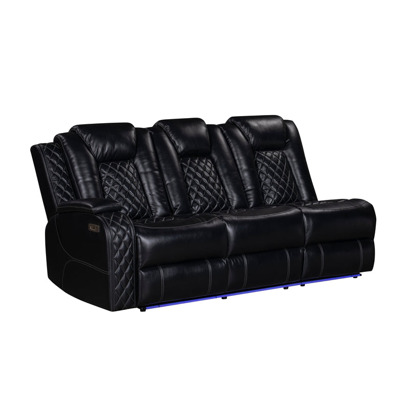 Orion Ii Laf Sofa W/Pwr Fr & Hr-Black