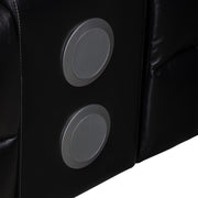 Orion Ii Raf Console Loveseat W/1 Recliner-Black