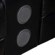 Orion Ii Raf Console Loveseat W/ Pwr Fr & Hr-Black