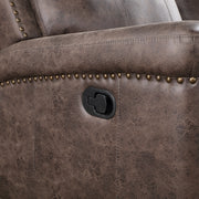 Quade Sofa W/Dual Recliner-Mocha