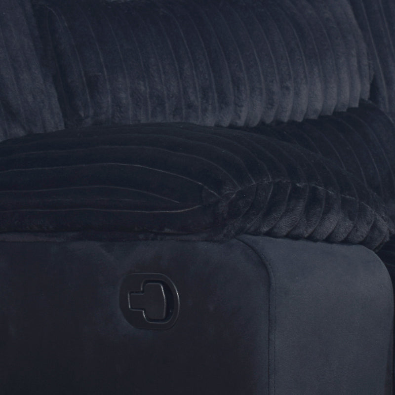 Willow Console Loveseat W/ Dual Recliners-Black