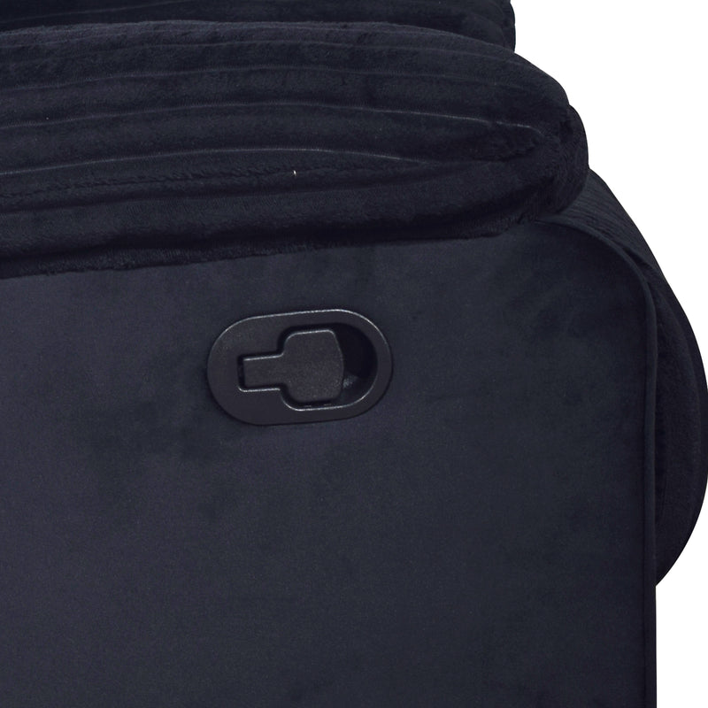 Willow Sofa W/Dual Recliner-Black