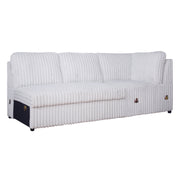 Bliss Laf Loveseat With Corner-Mist Gray