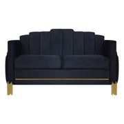 Empire Lighted Loveseat-Black