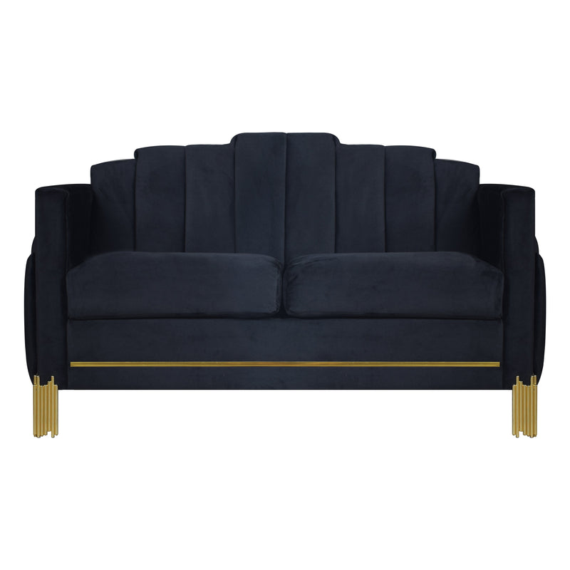 Empire Lighted Loveseat-Black