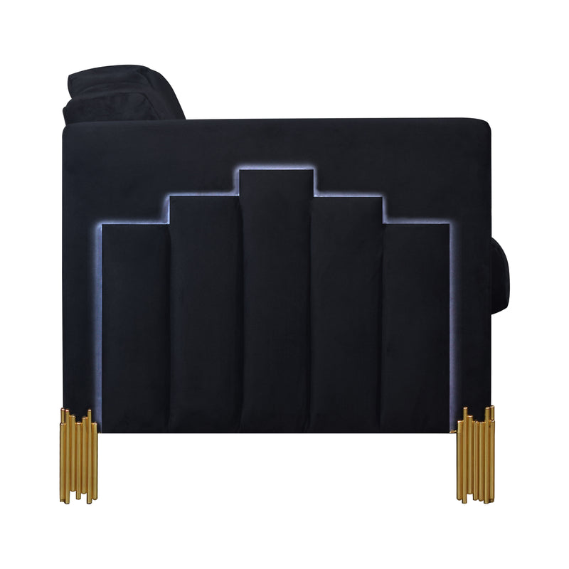 Empire Lighted Sofa-Black