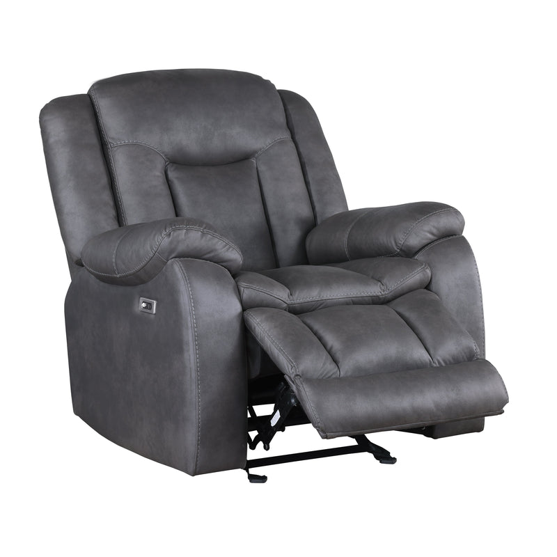 Morello Glider Recliner W/Pwr Fr- Gray