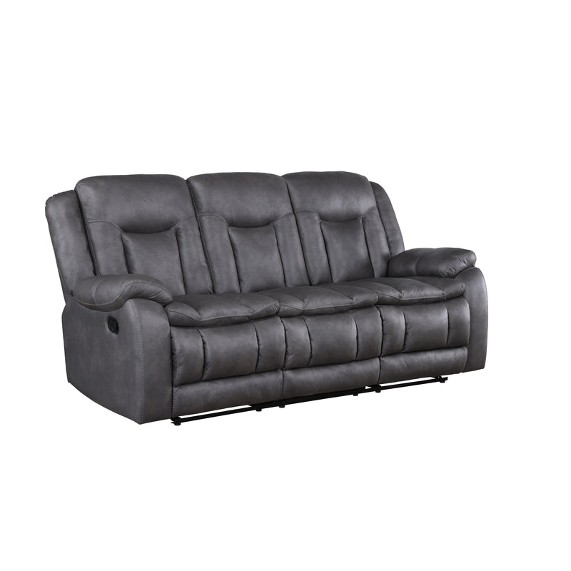 Morello Sofa W/Dual Recliner- Gray
