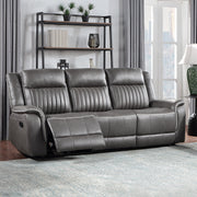 Enzo Sofa W/Dual Recliner- Gray