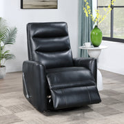 Takami Swivel Recliner-Black Vegan Leather