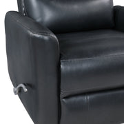 Takami Swivel Recliner-Black Vegan Leather