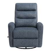 Takami Swivel Recliner-Blue Poly