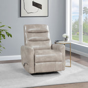 Takami Swivel Recliner-Gray Vegan Leather