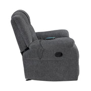 Redondo Glider Recliner W/Heat And Massage-Dk Gray