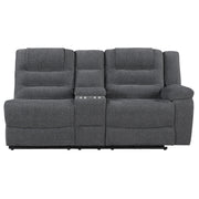 Redondo Raf Console Loveseat W/1 Recliner-Dk Gray