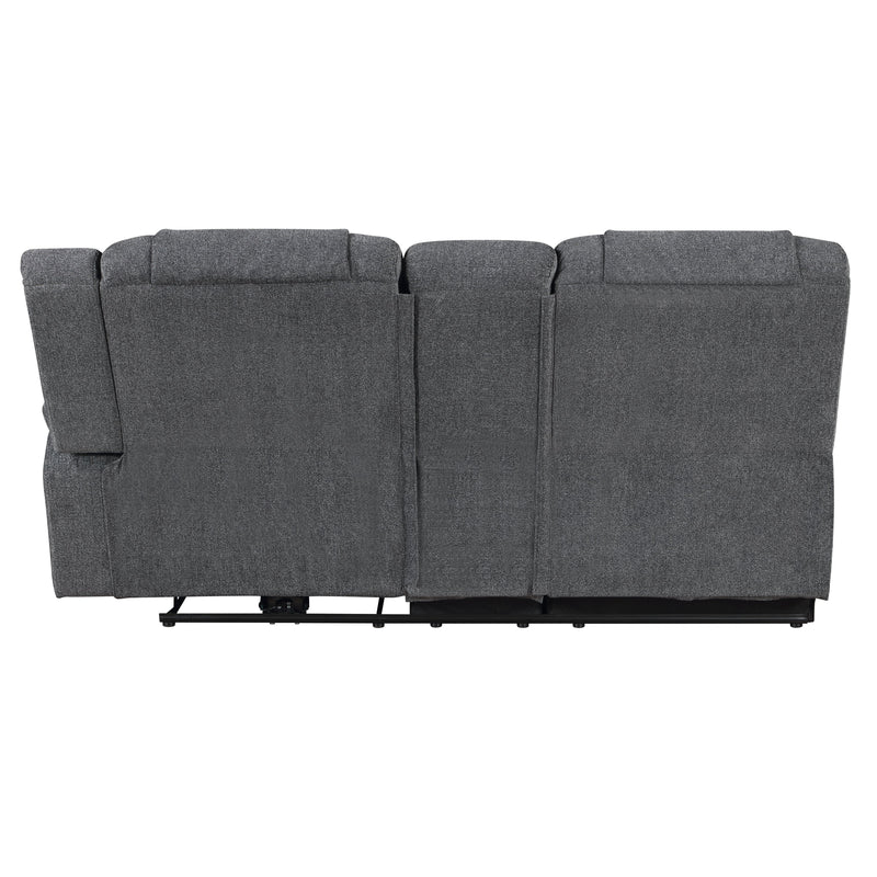 Redondo Raf Console Loveseat W/1 Recliner-Dk Gray