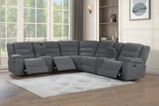 Redondo Raf Console Loveseat W/1 Recliner Pwr Fr-Dk Gray
