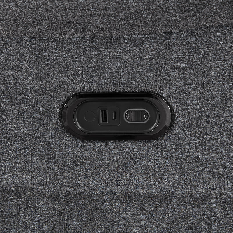 Redondo Raf Console Loveseat W/1 Recliner Pwr Fr-Dk Gray