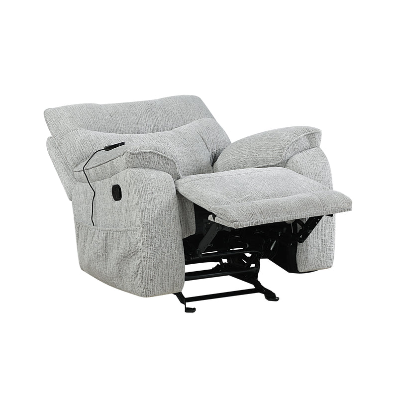 Chablis Glider Recliner W/Heat & Massage-Mist Gray