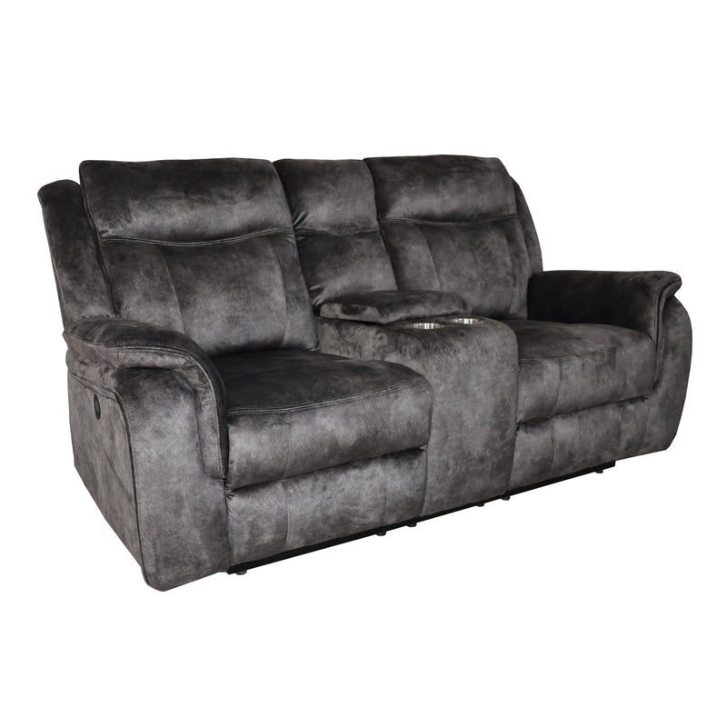 Park City Console Loveseat W/ Pwr Fr-Slate