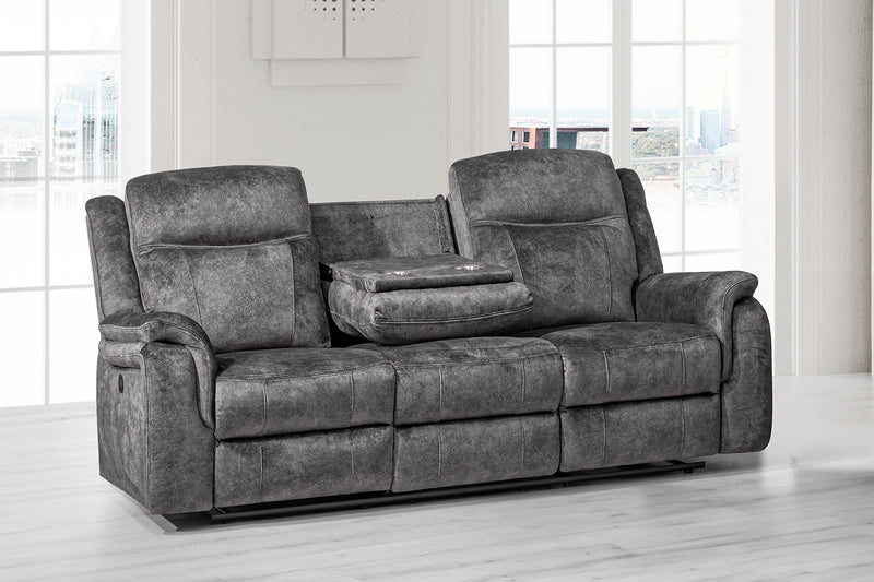 Park City Sofa W/Pwr Fr-Slate