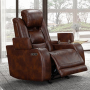Chester Glider Recliner W/Pwr Hr & Fr-Brown