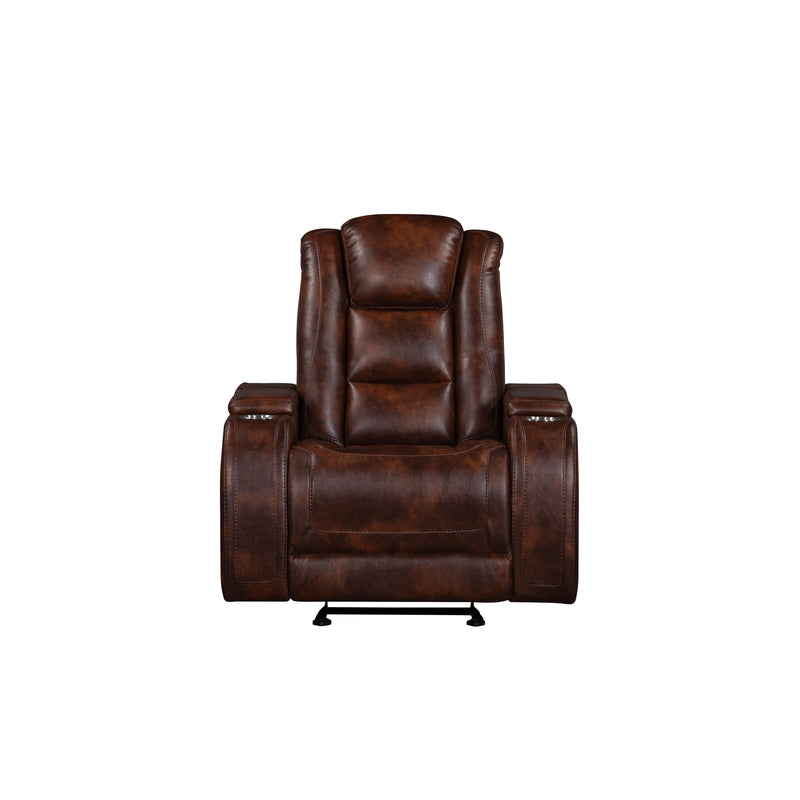 Chester Glider Recliner W/Pwr Hr & Fr-Brown
