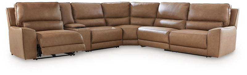 DeepWakes Reclining Sectional with Storage Console - Sims Furniture