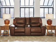 DeepWakes Power Reclining Loveseat with Console - Sims Furniture