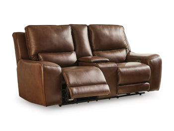 DeepWakes Power Reclining Loveseat with Console - Sims Furniture