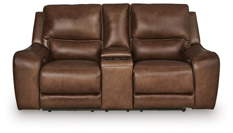 DeepWakes Power Reclining Loveseat with Console - Sims Furniture